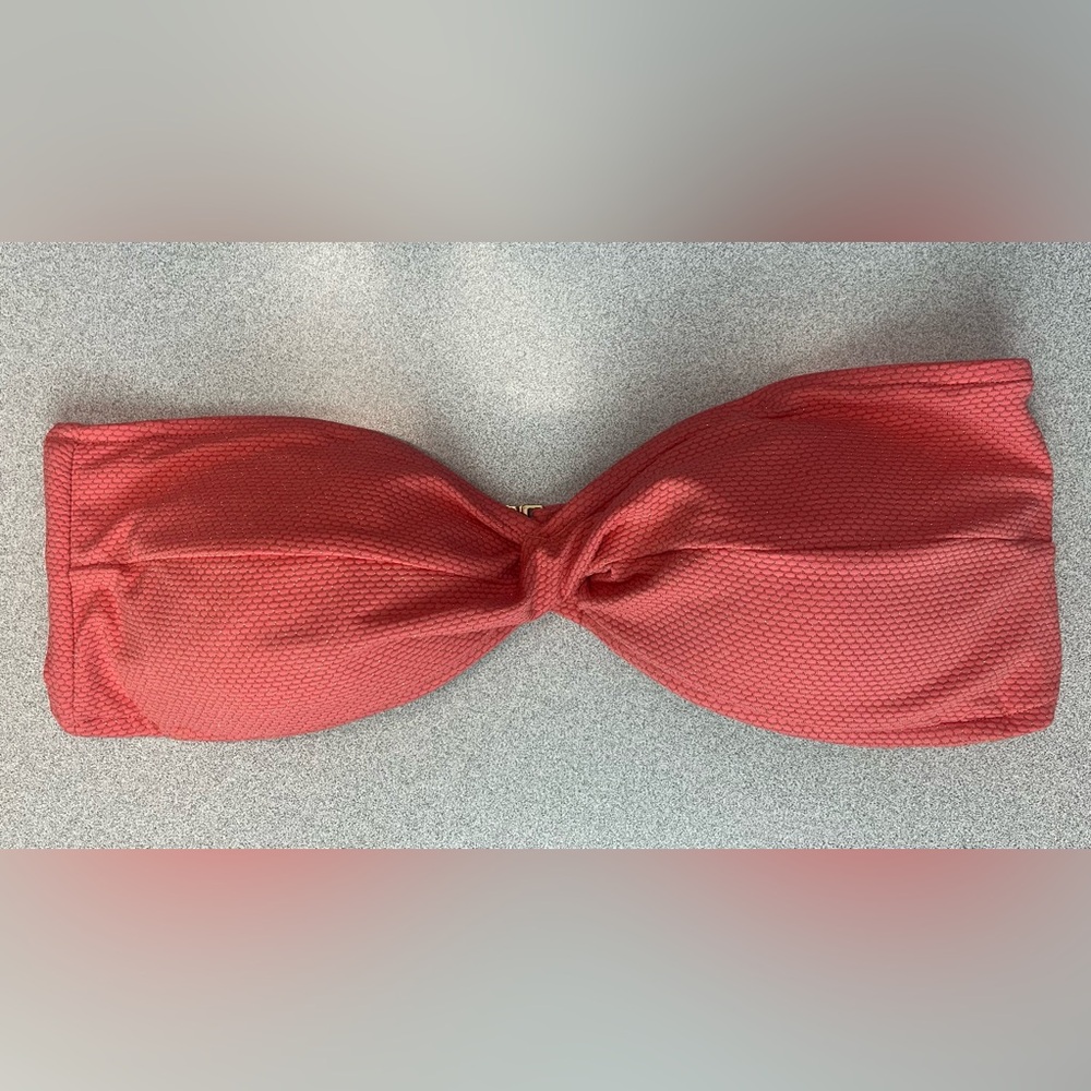Seafolly Australia Bandeau Bikini Top Coral Gold Women’s 10 US Tropical Vacation